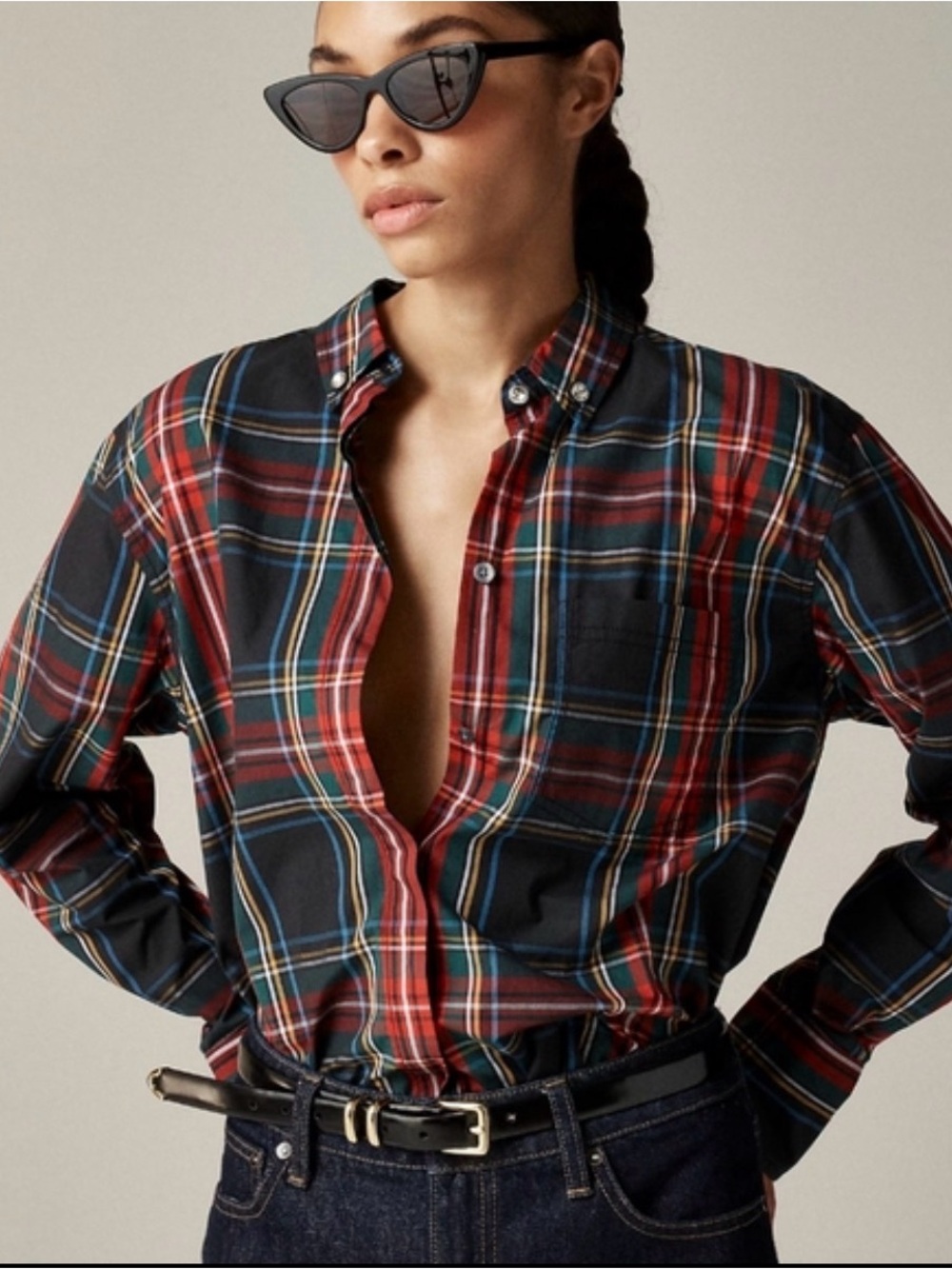 J.Crew Stewart Tartan Set – Perfect Shirt (XXS) + Winnie Pant (Size 0)
